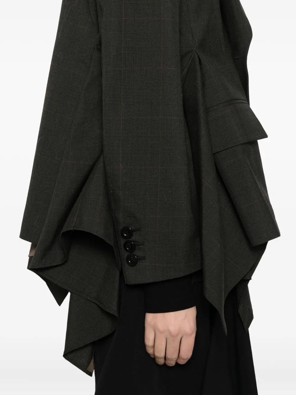 sacai wool blazer Groen