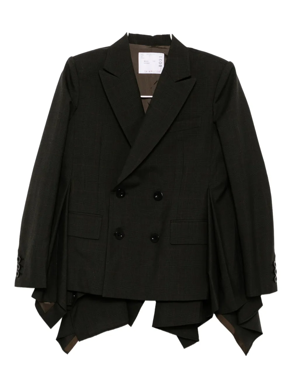 Sacai wool blazer Groen