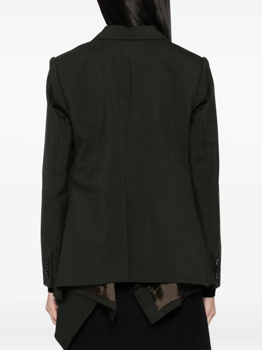 sacai wool blazer Groen
