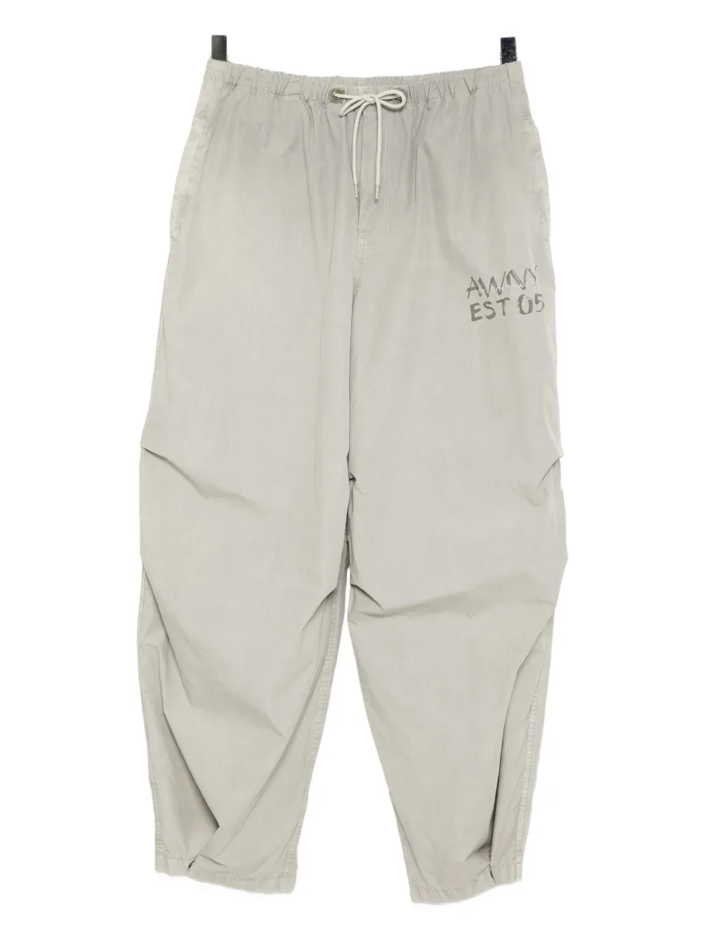Alexander Wang Broek met geborduurd logo Grijs