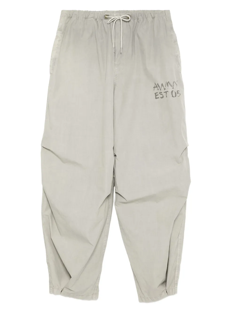 Alexander Wang Broek met geborduurd logo Grijs