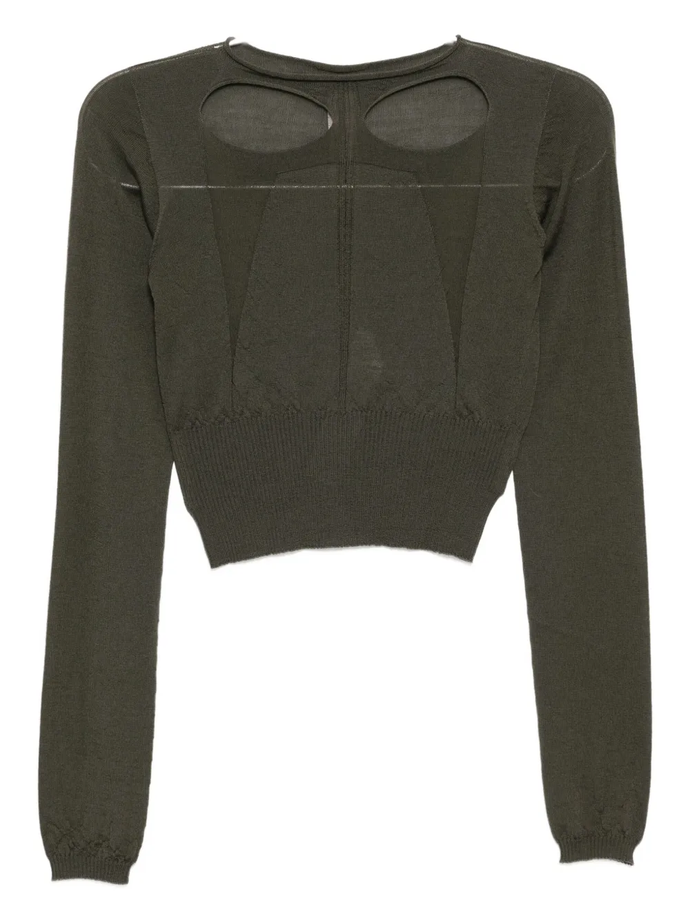 Rick Owens Wool Top In Green