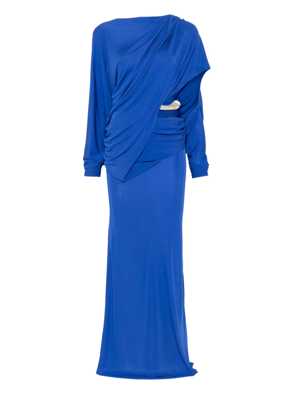 Christopher Esber Encased Nature gedrapeerde asymmetrische jurk Blauw