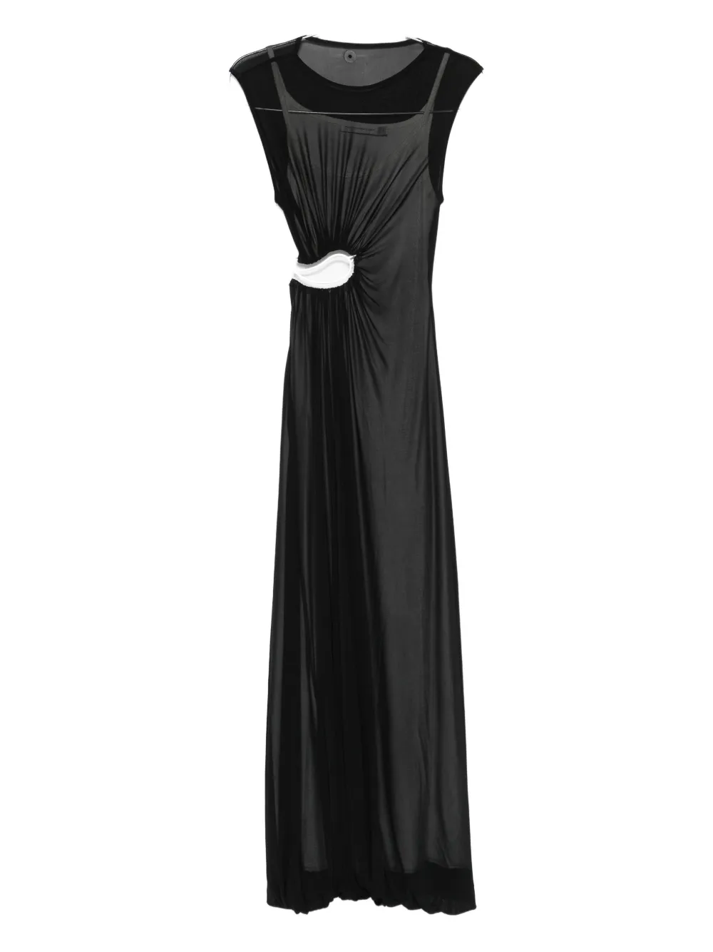 Christopher Esber Embellished Cutout Layered Stretch-jersey Maxi Dress In Black