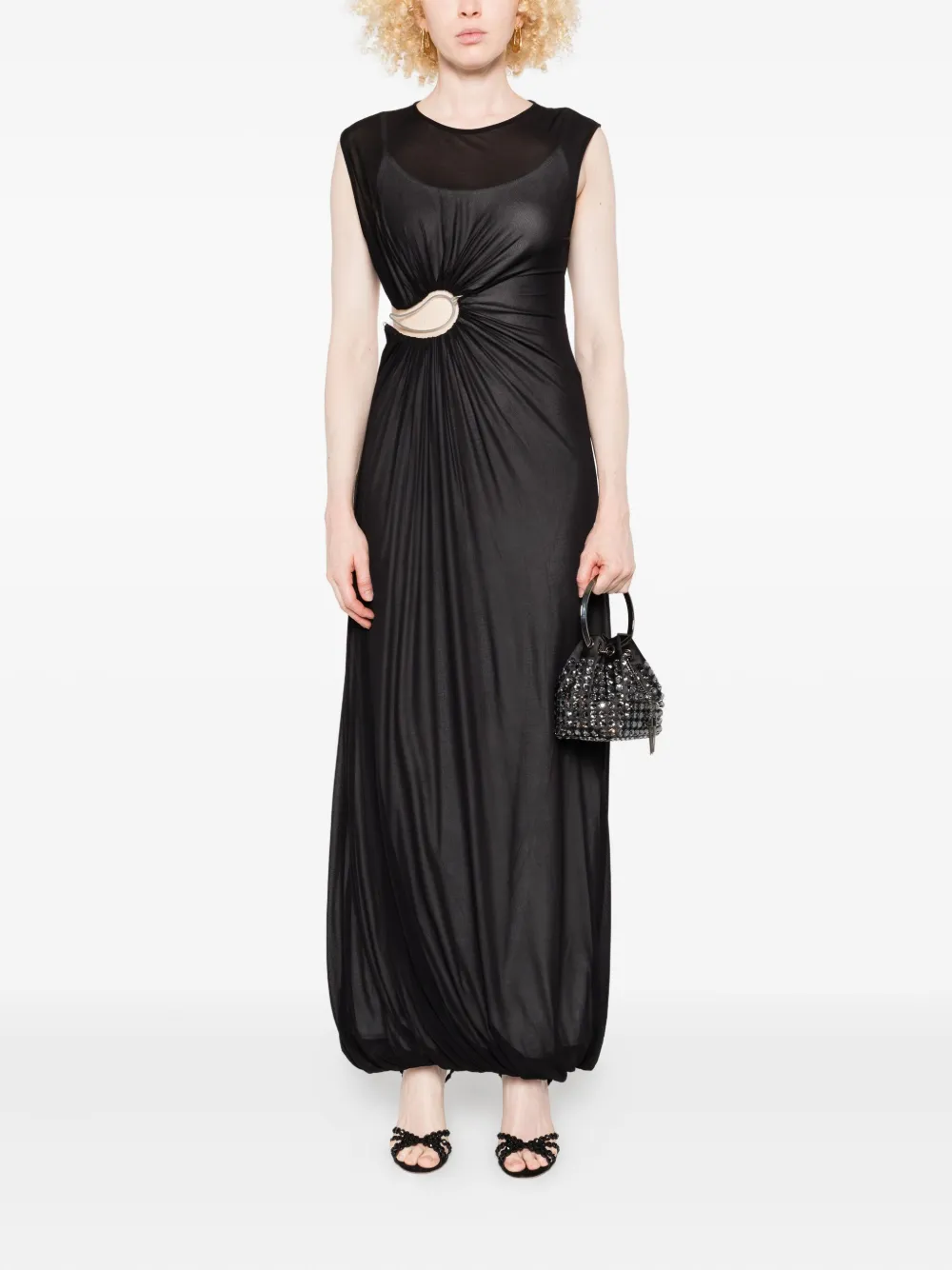 Christopher Esber cut-out draped maxi dress - Zwart