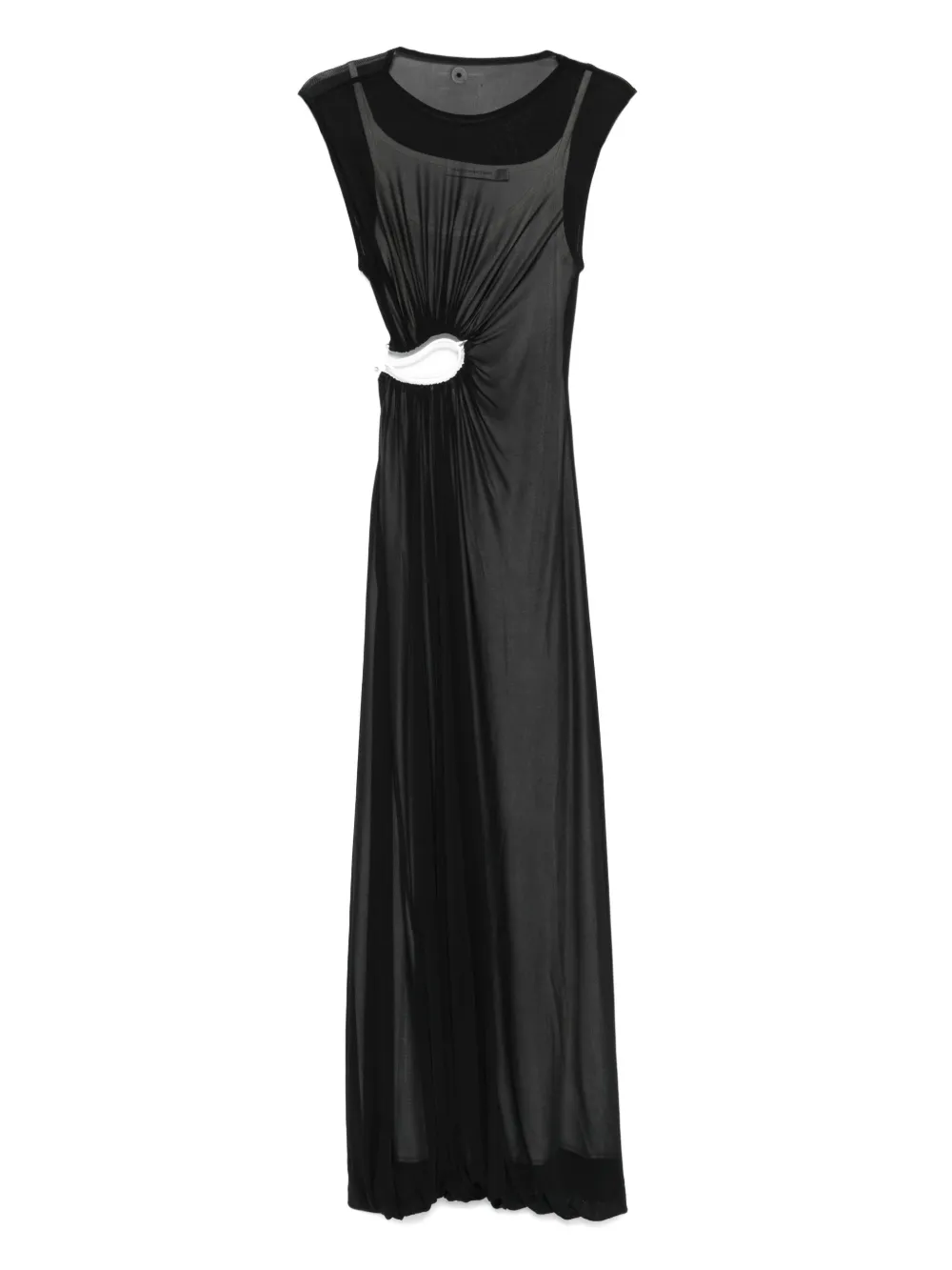 cut-out draped maxi dress