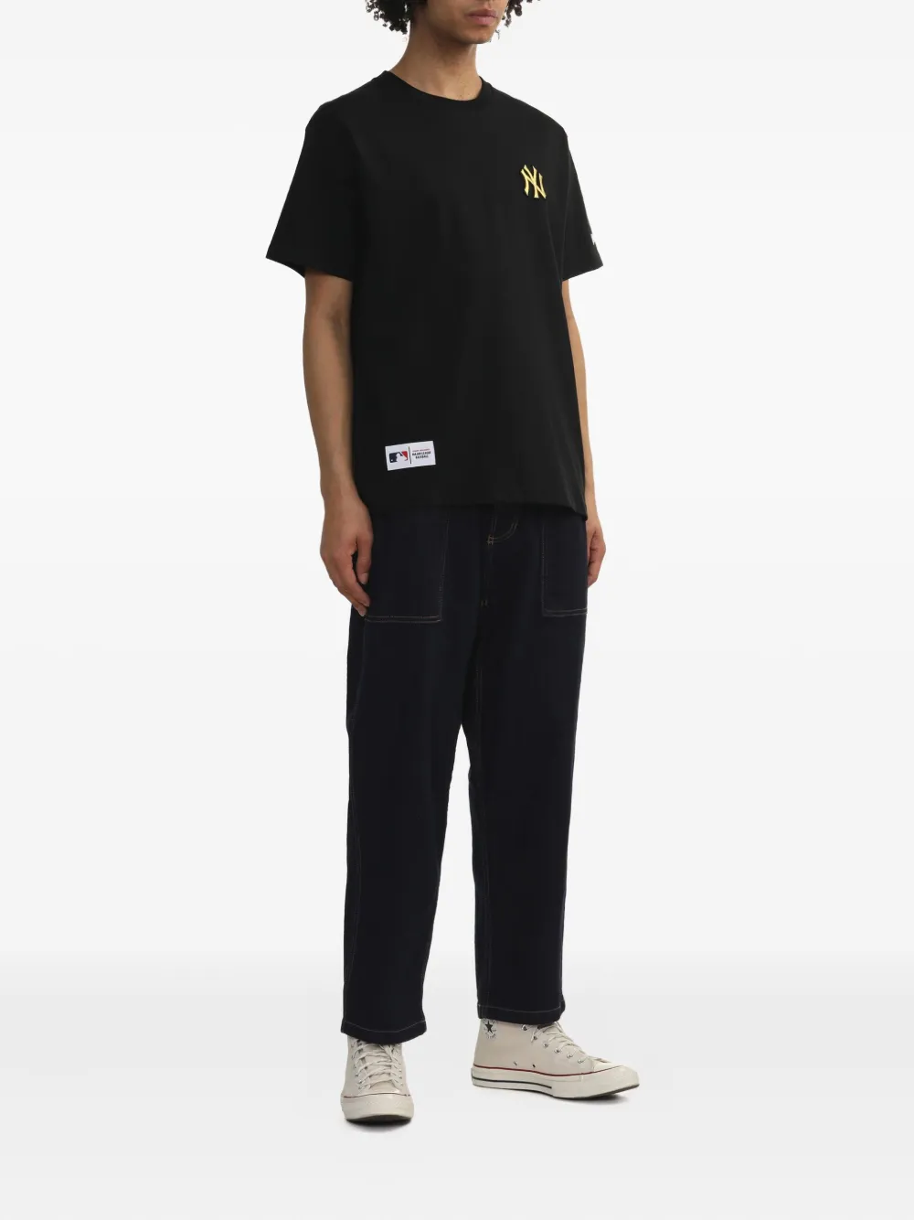NEW ERA CAP embroidered logo T-shirt - Zwart