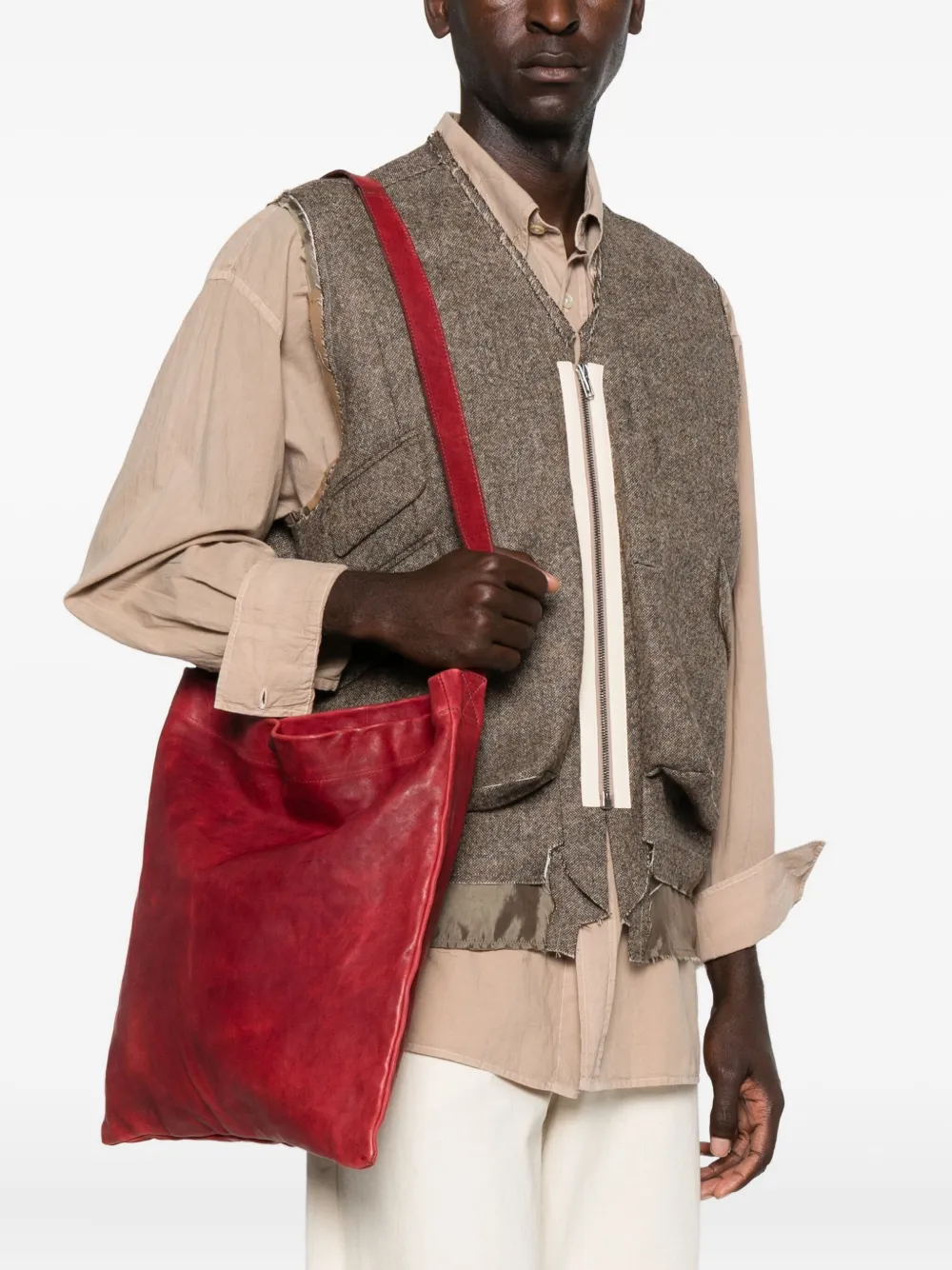 SOMMET large Lidia buckle-strap leather shoulder bag | Women | Image 2