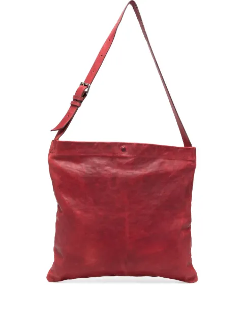 SOMMET large Lidia buckle-strap leather shoulder bag