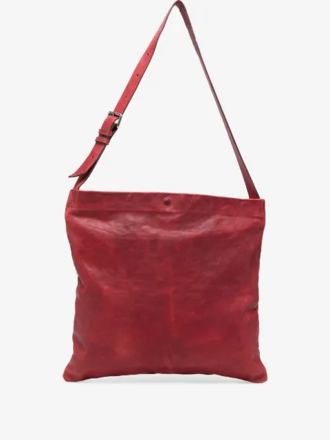 SOMMET large Lidia buckle-strap leather shoulder bag