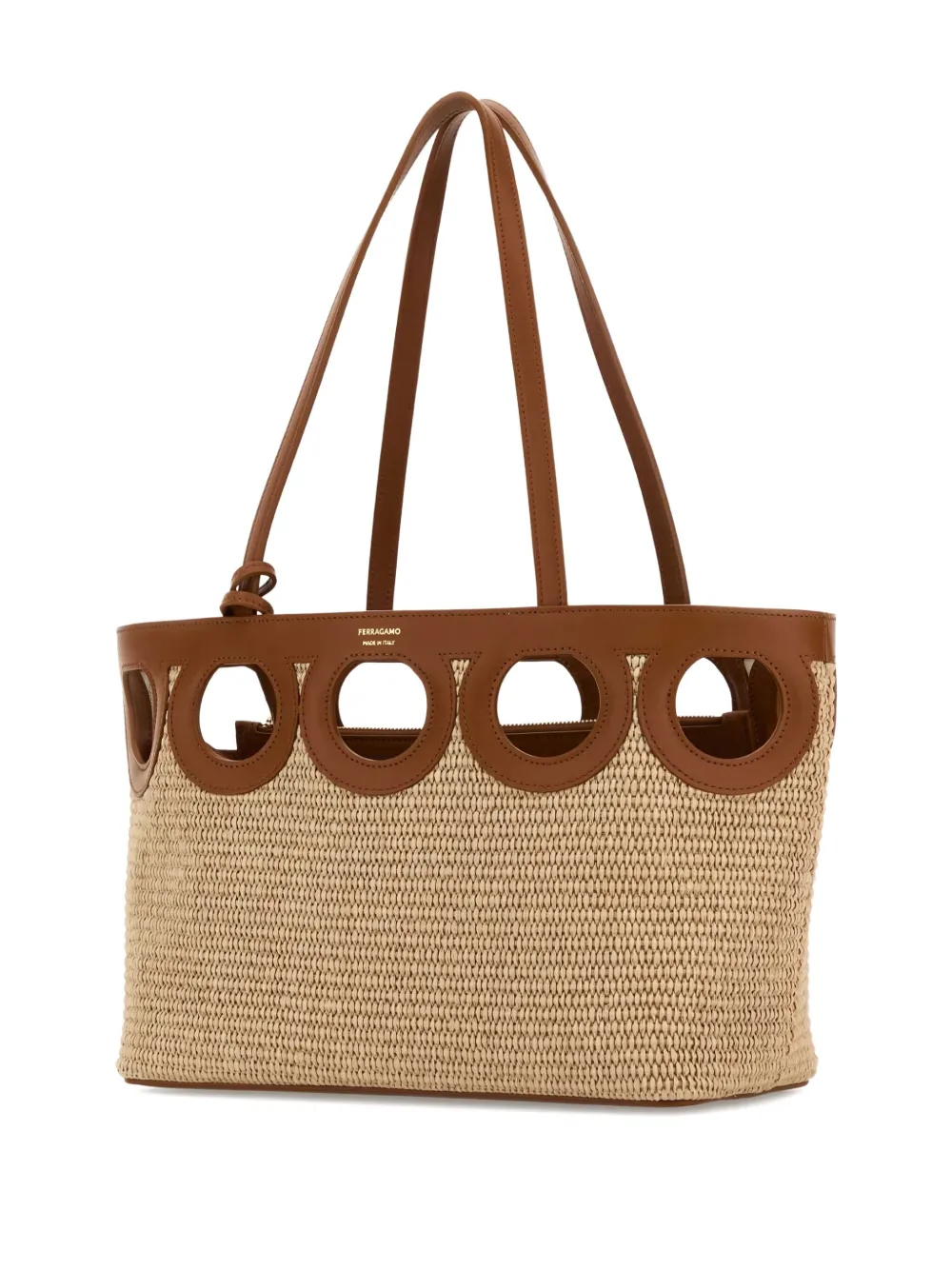 Ferragamo open-top cut-out tote bag Bruin