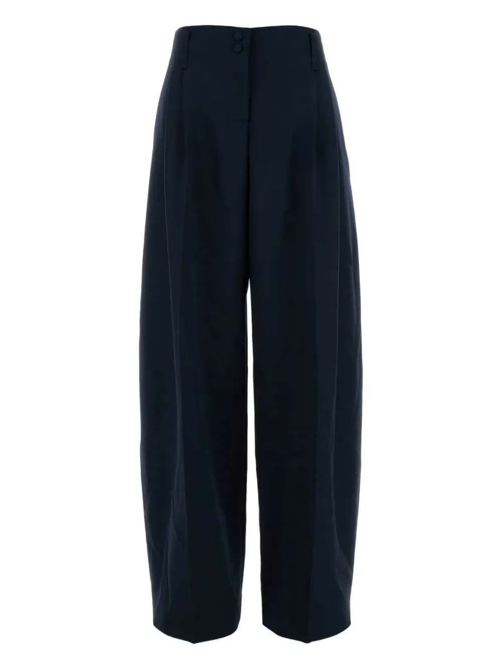 Alexander Mcqueen Pleated Wool Trousers In Blue