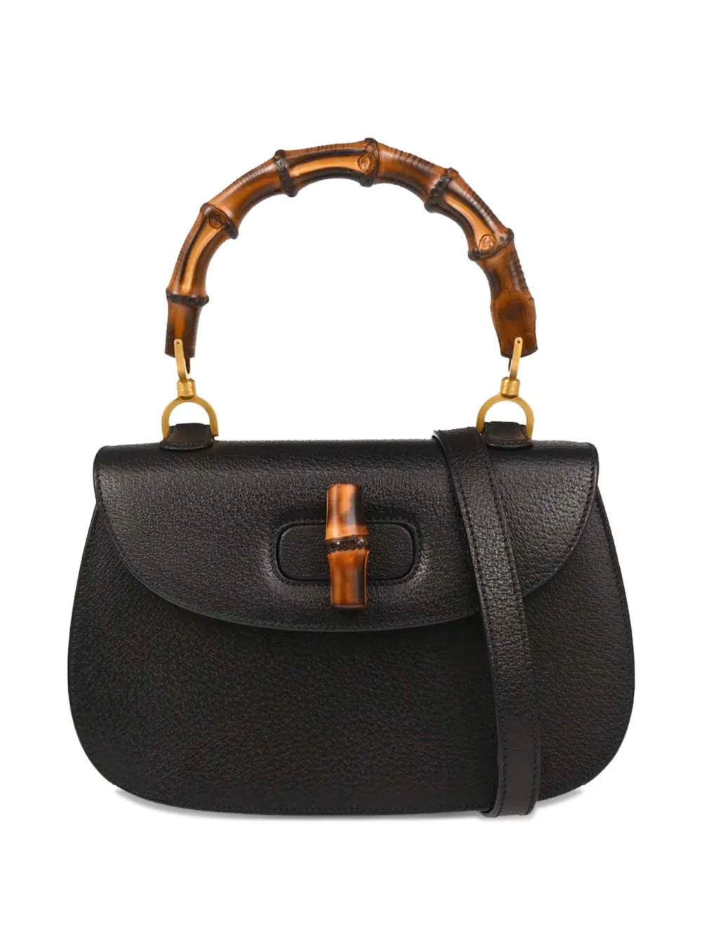 1990-2000s bamboo leather handbag