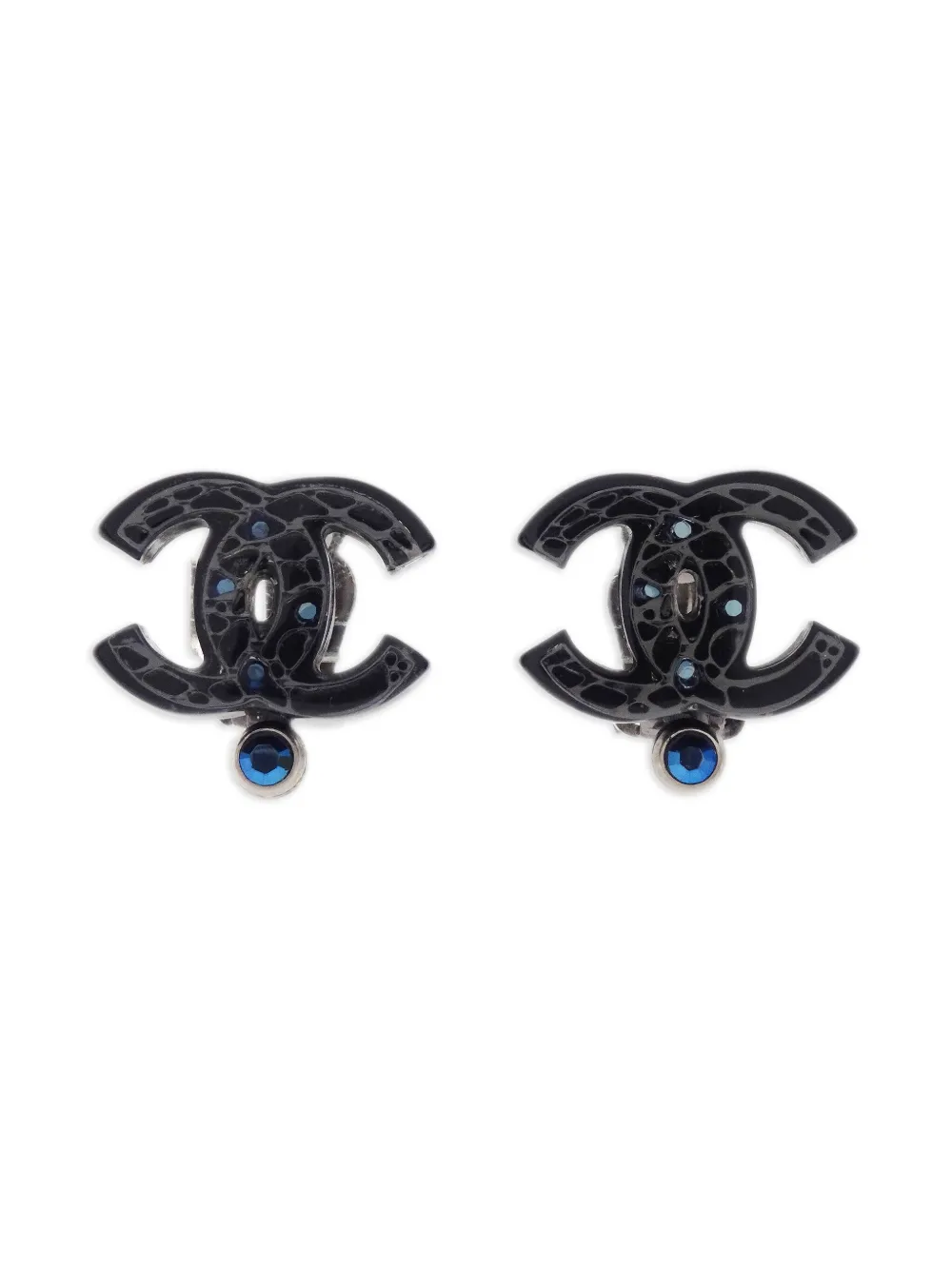 CHANEL Pre-Owned 2006 CC clip-on earrings | Silver | Image 1