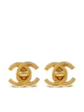 CHANEL Pre-Owned 1996 CC Turnlock clip-on earrings - Gold