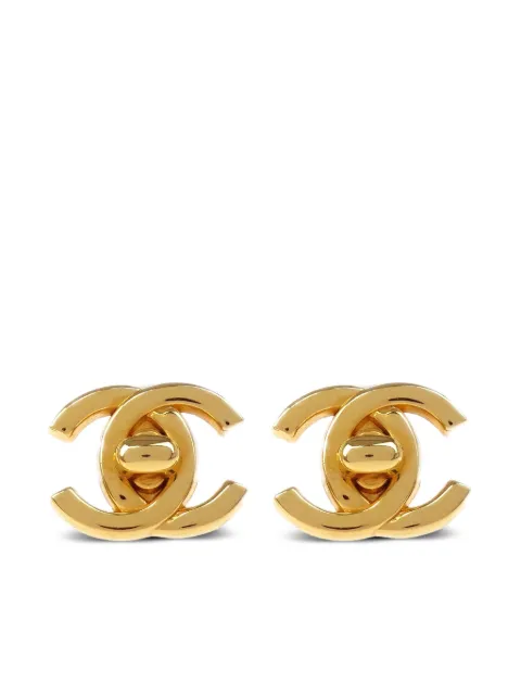 CHANEL Pre-Owned 1996 CC Turnlock clip-on earrings