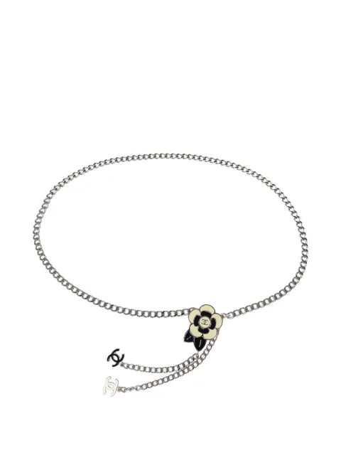 CHANEL Pre-Owned حزام سلسلة 'كاميليا' بتعليقة 2005