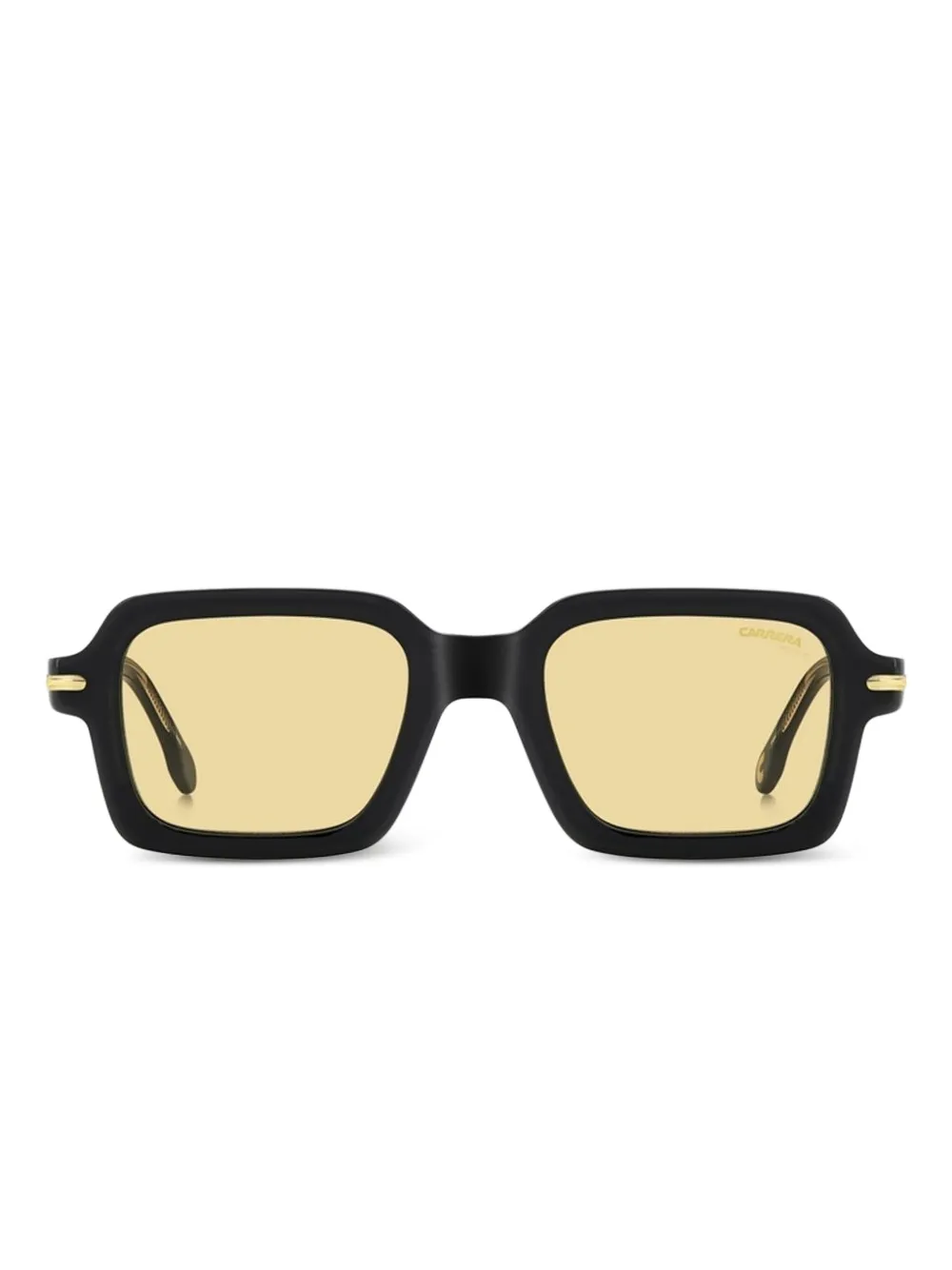 Carrera gold-detail square sunglasses Zwart