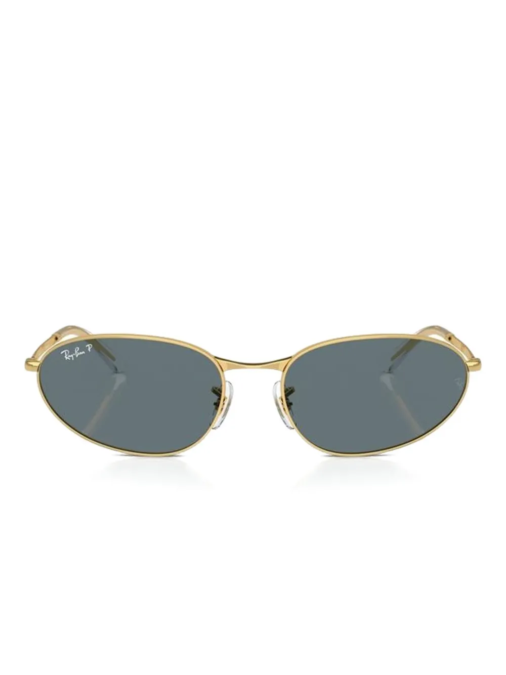 Ray-Ban oval-frame gold sunglasses Goud
