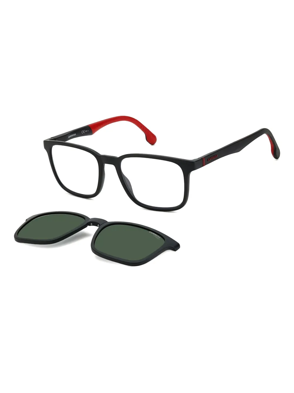 Carrera clip-on square sunglasses Zwart