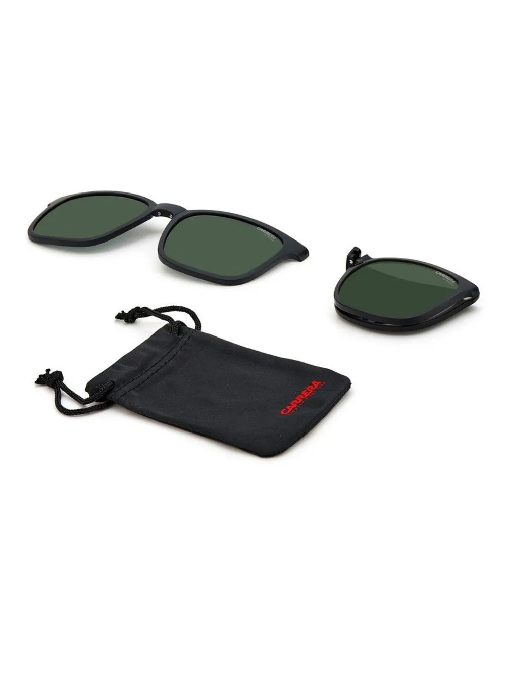 Carrera clip-on square sunglasses Zwart