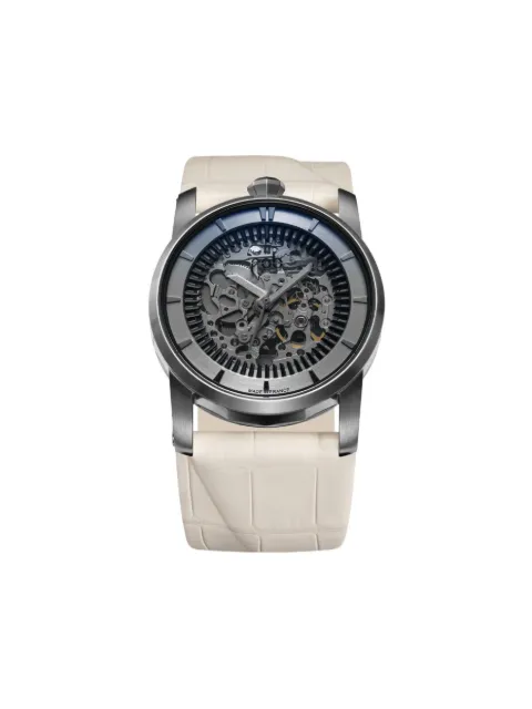 Fob Paris skeleton leather 41mm