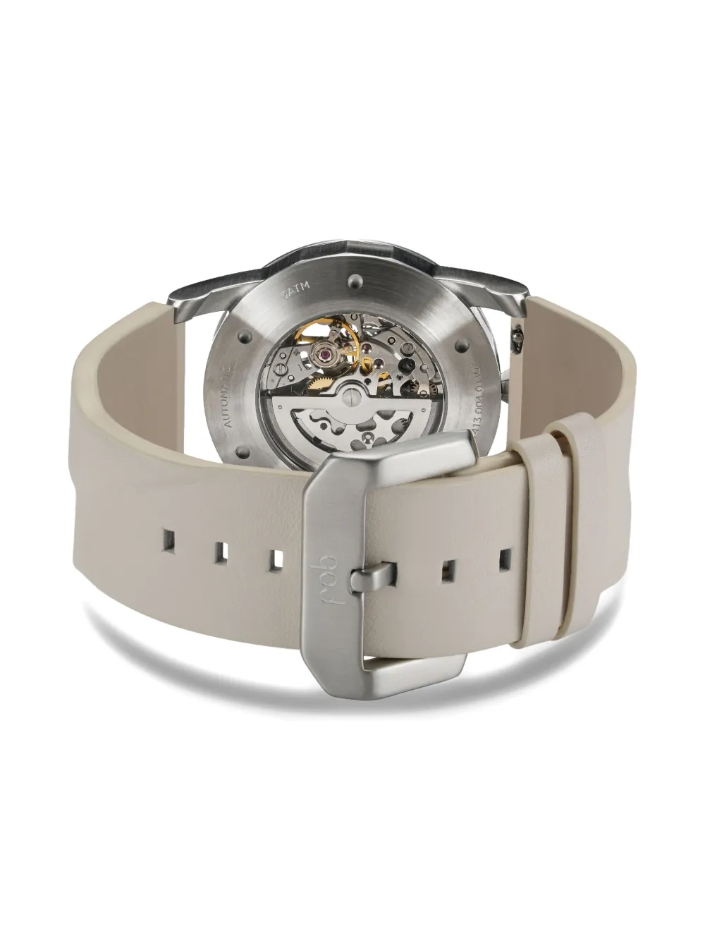 Fob Paris Oblivion Leather Automatic 40 mm - Zilver