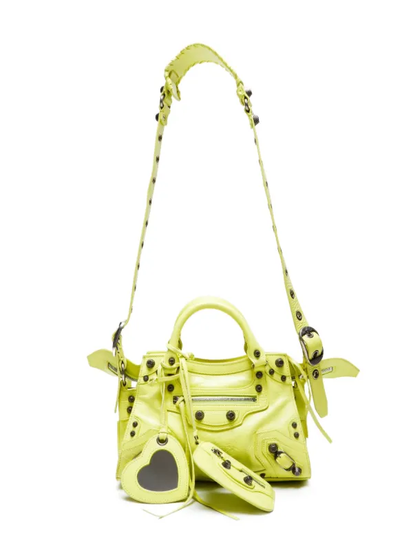 ショルダーバッグ・ポシェット BALENCIAGA Yellow Nappa Leather Le Cagole XS Shoulder Bag Balenciaga Le Cagole XS Shoulder Bag | Yellow | FARFETCH