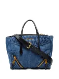 Miu Miu Pre-Owned 2010 medium denim tote bag - Blue