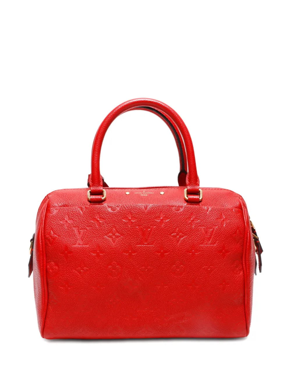 Pre-owned Louis Vuitton 2016 Speedy 25 Tote Bag In Red