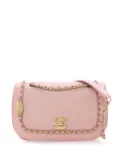 CHANEL Pre-Owned 2019 Lambskin and Caviar Lovely Chains Flap crossbody bag - Pink