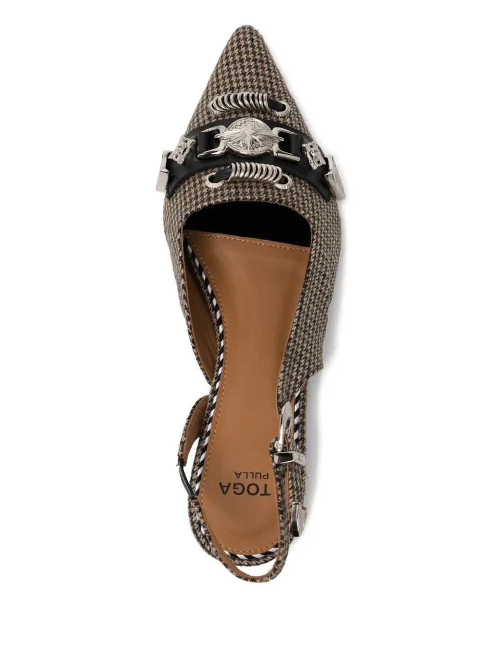 Toga Buckle-embellished Flat Pumps In Brown