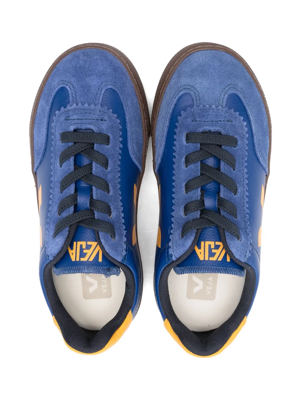 VEJA Kids Volley logo low-top sneakers Blue