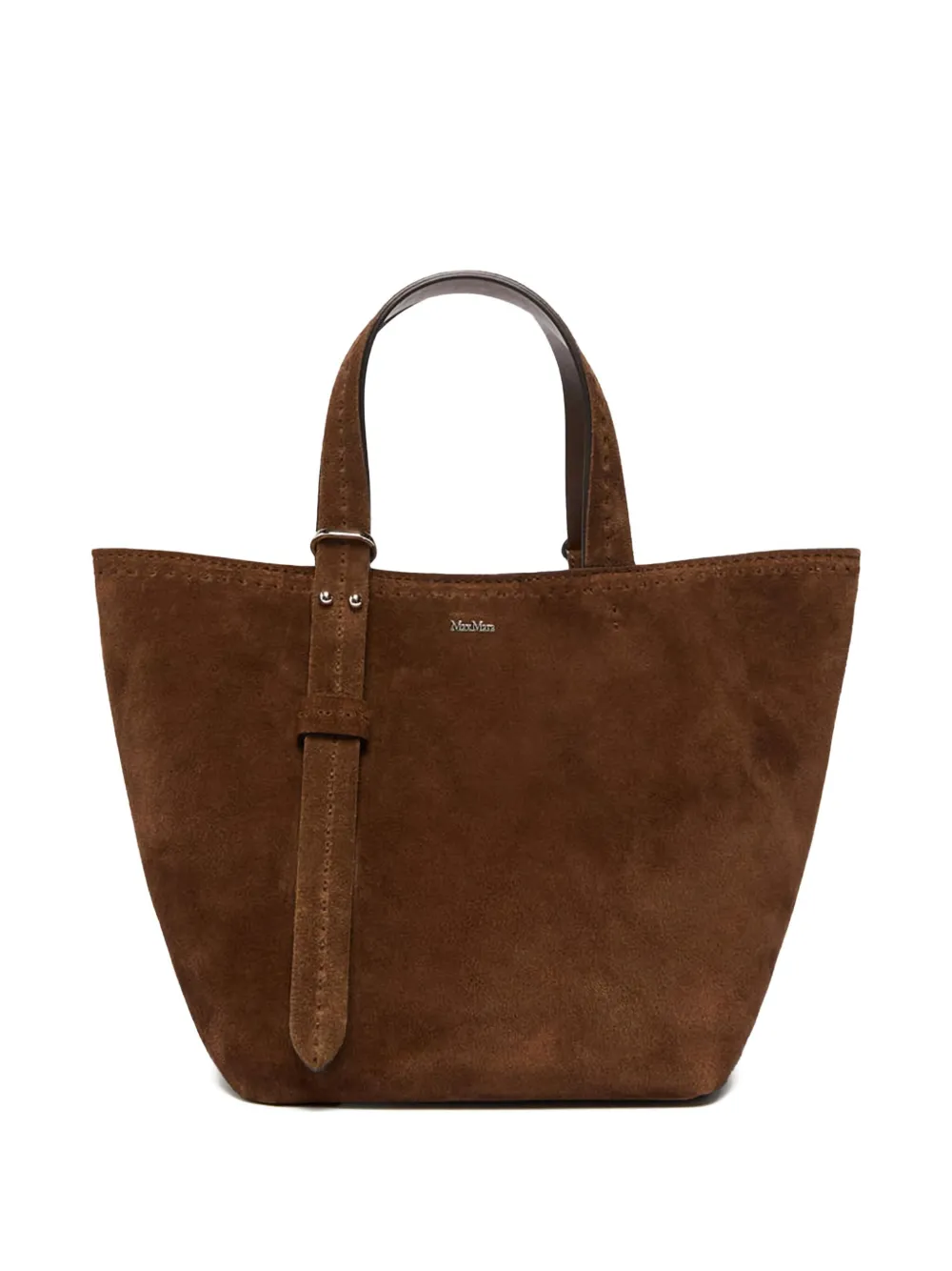 Max Mara Extra kleine Archetipo shopper Bruin