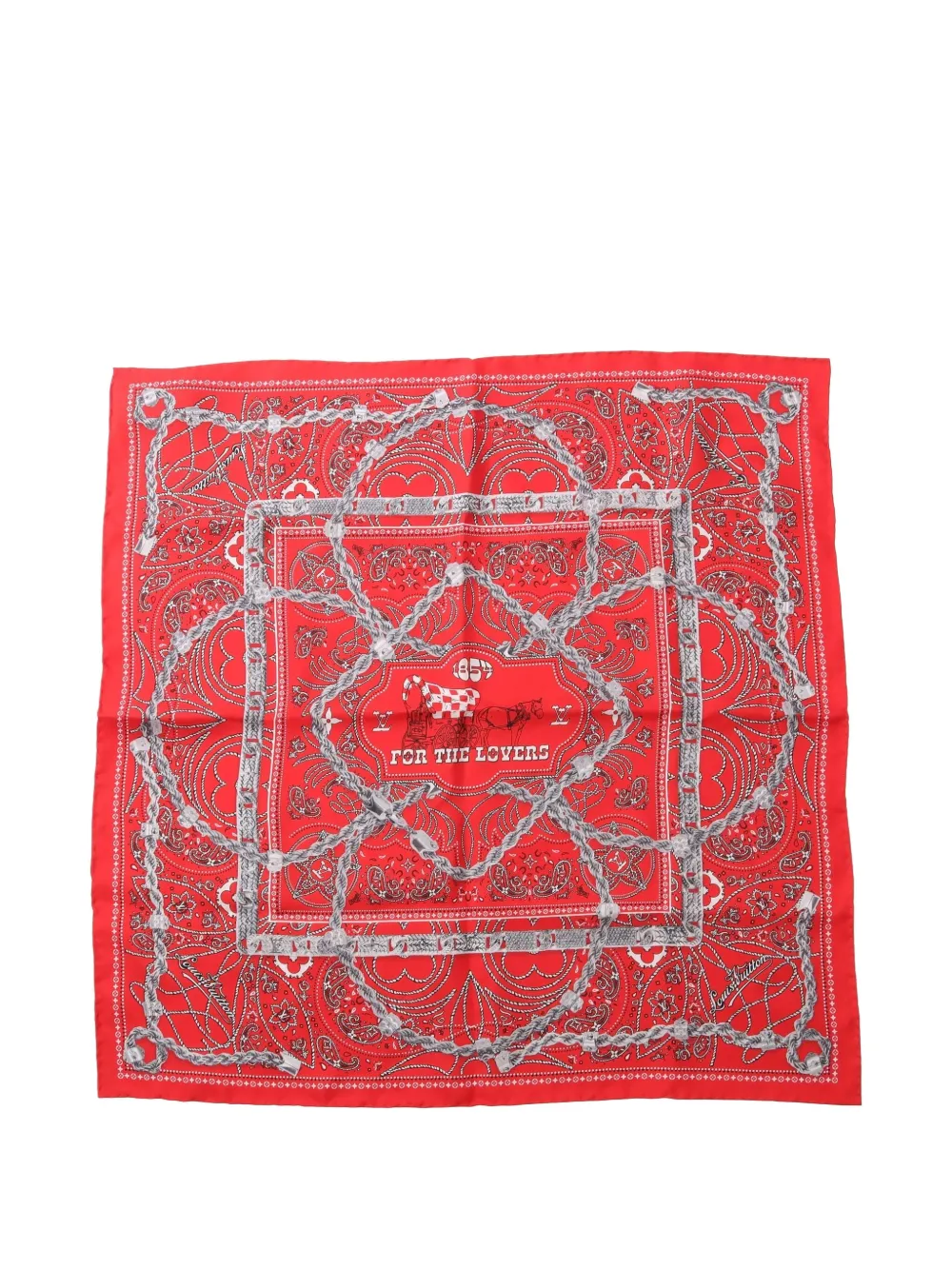 2024 LV Rope Silk chain-print scarf