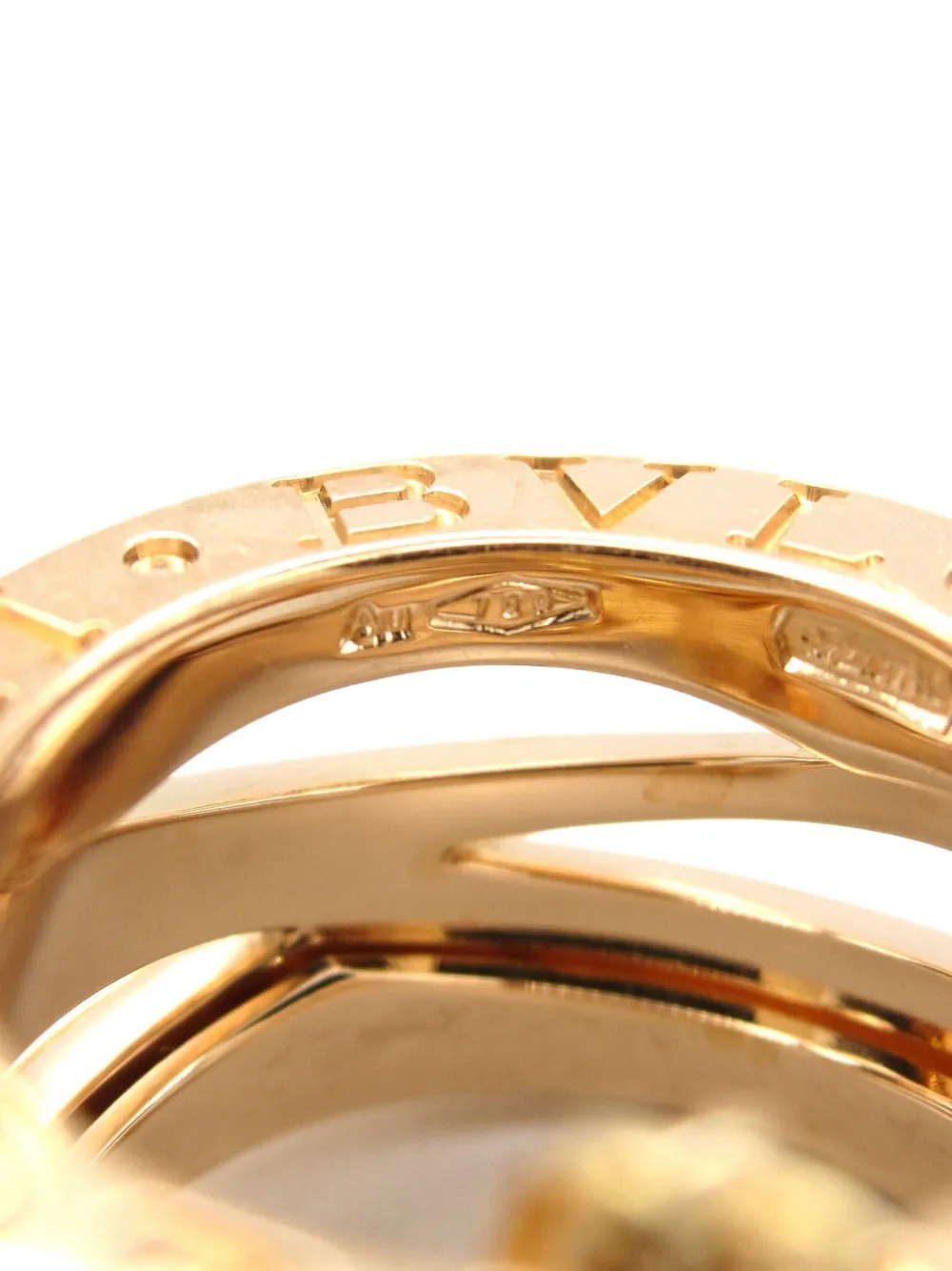 Pre-owned Bvlgari 2010s 18k Rose Gold B.zero1 Ring