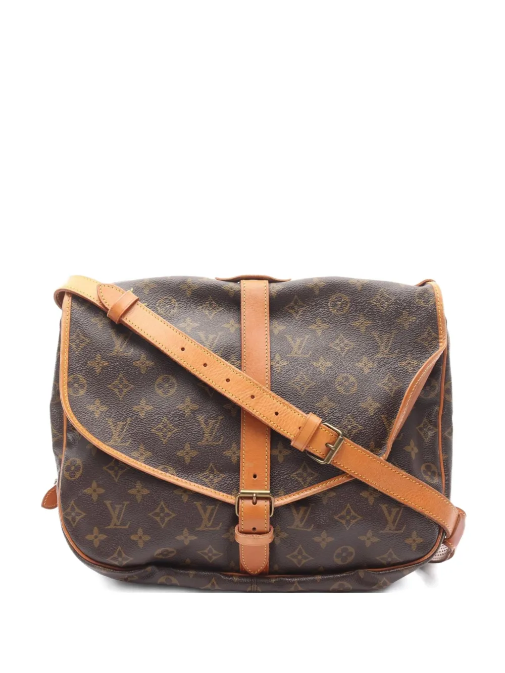 Louis Vuitton Pre-Owned 1987 ソミュール 35 ショルダーバッグ - ブラウン Louis Vuitton Pre-Owned 1987 ソミュール 35 ショルダーバッグ - ブラウン