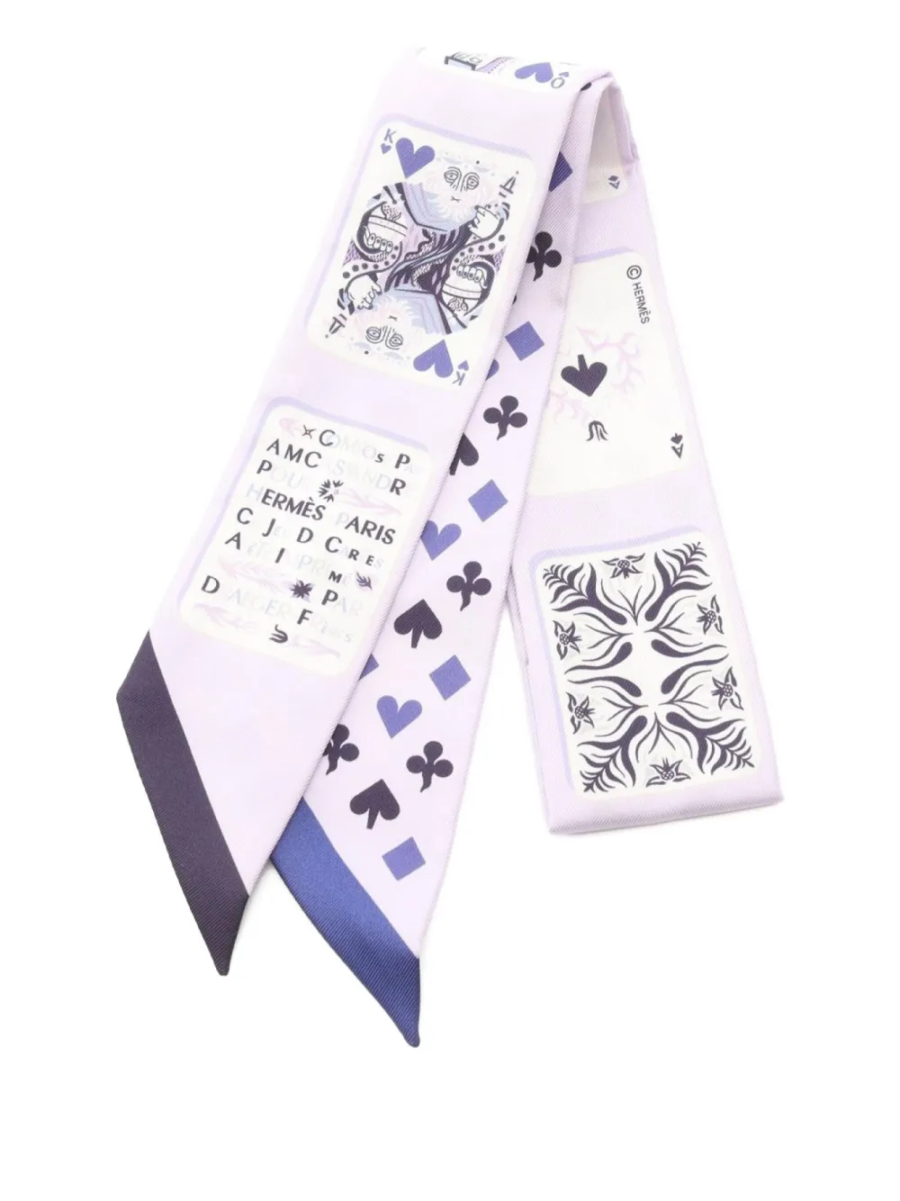 2010s Jeu de Cartes silk scarf