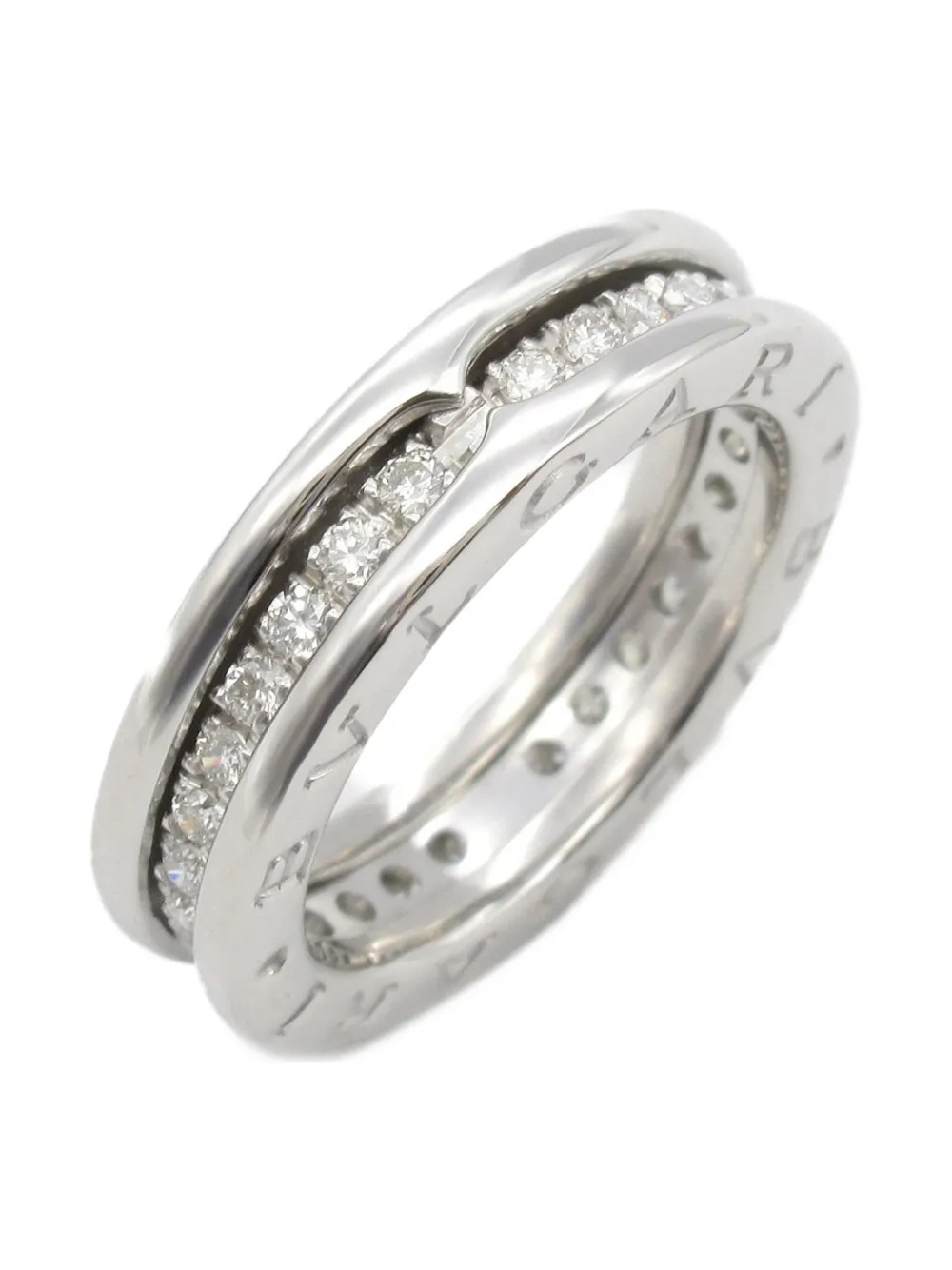 Bvlgari Pre-Owned 2010s 18K white gold B.zero1 diamond ring | Women | Image 2