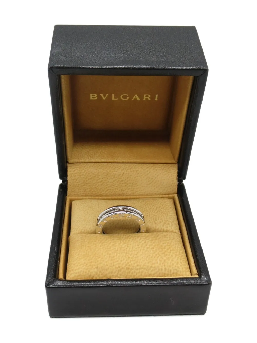 Pre-owned Bvlgari 2010s 18k White Gold B.zero1 Diamond Ring In Silver