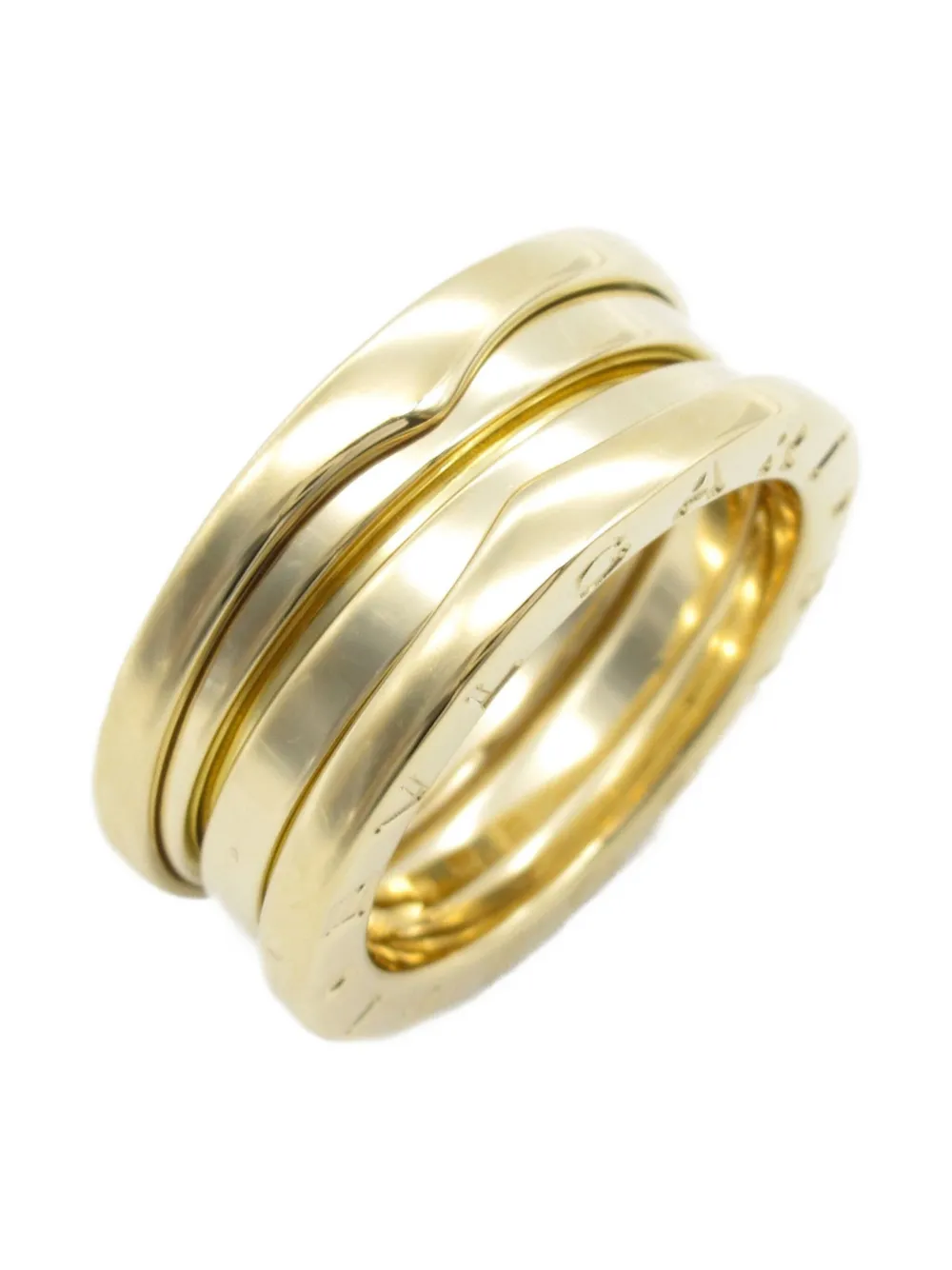 Pre-owned Bvlgari 2010s 18k Yellow Gold B-zero1 Ring