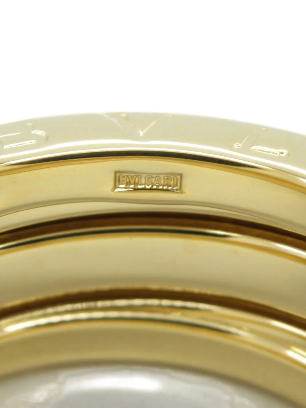 Pre-owned Bvlgari 2010s 18k Yellow Gold B-zero1 Ring