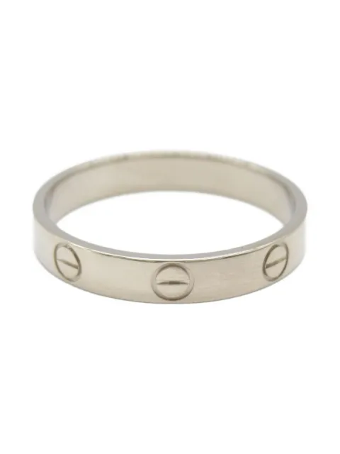 Cartier 2010s 18K white gold mini Love ring
