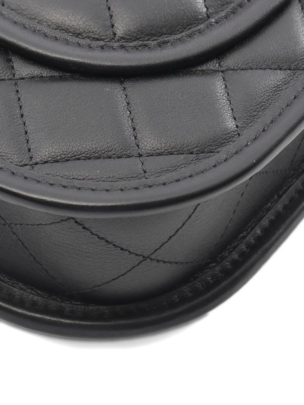 Pre-owned Chanel 2021s Hobo Chain Quilted Cross Body Bag In Black