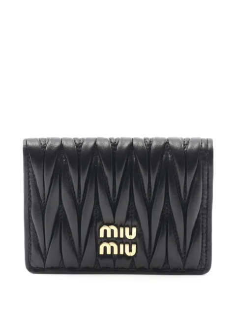 Miu Miu Pre-Owned 2020s matelasse leather card case