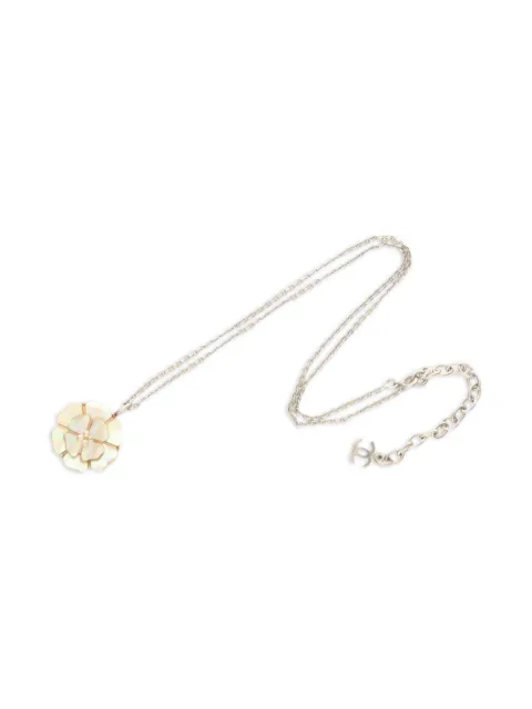 CHANEL Pre-Owned 1986-1988 Camellia CC-logo necklace