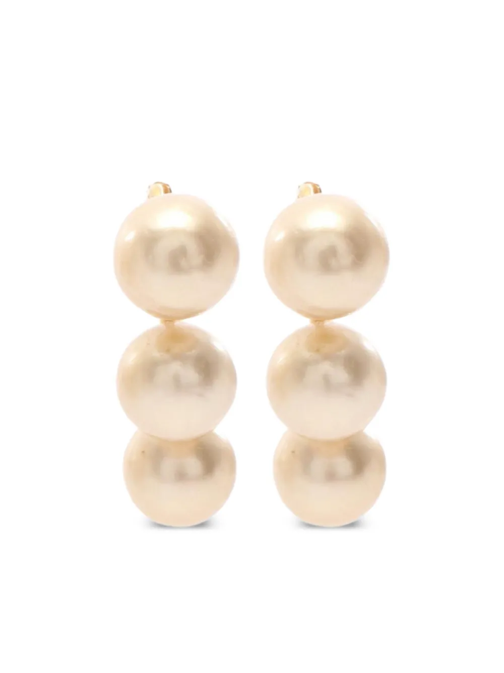 pearl gold plated earrings