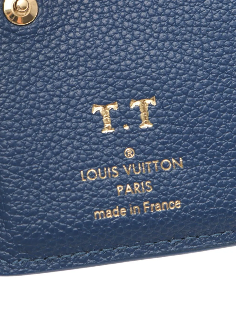 Pre-owned Louis Vuitton 2021 Logo-print Bi-fold Wallet In Blue