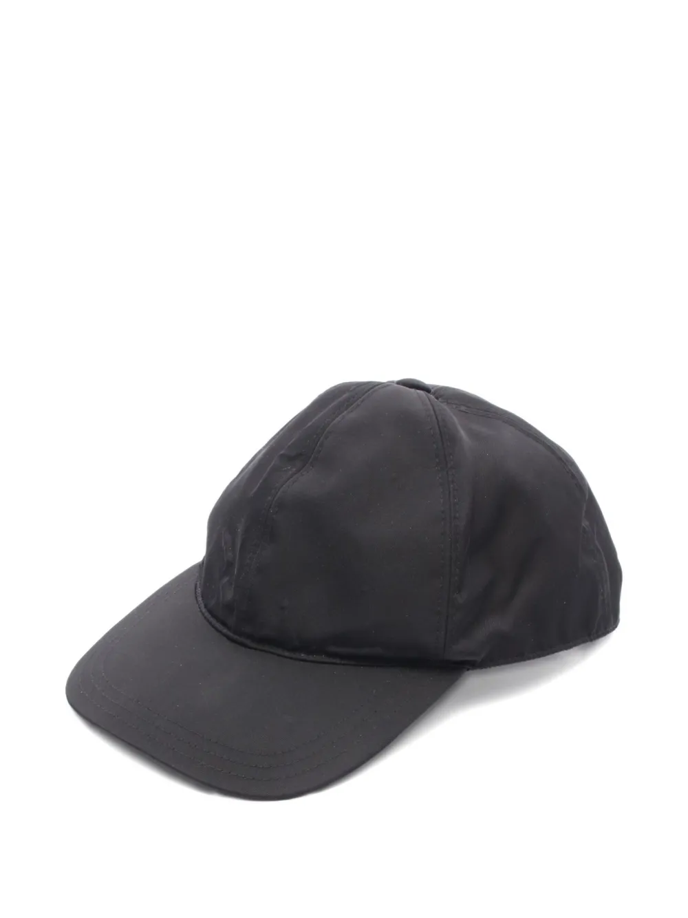 Pre-owned Prada 2000s Nylon Baseball Cap In Black