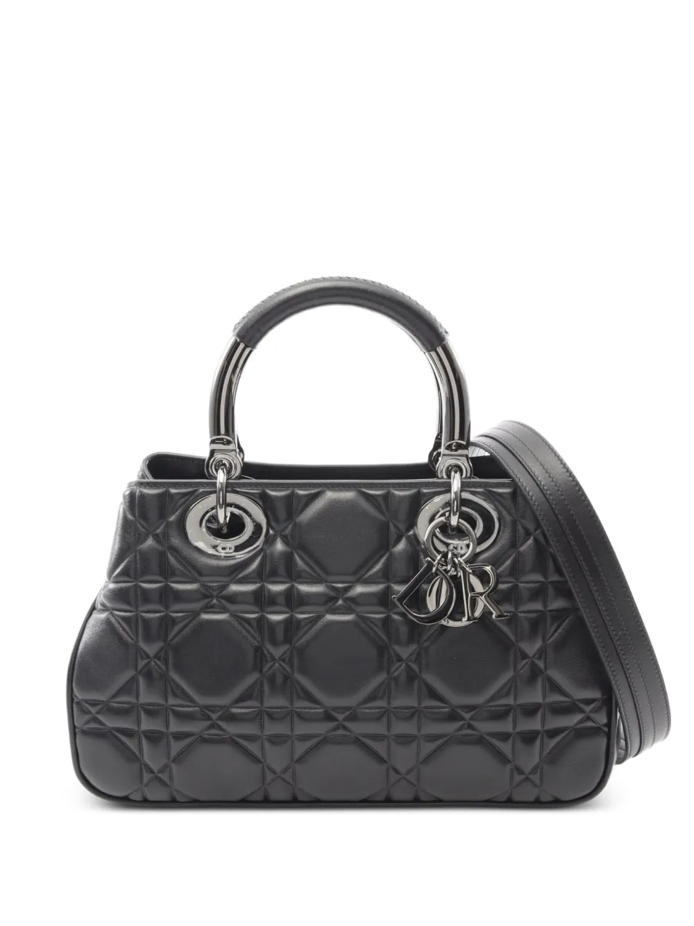 Pre-owned Dior 2010s Lady Canage Handbag In Black